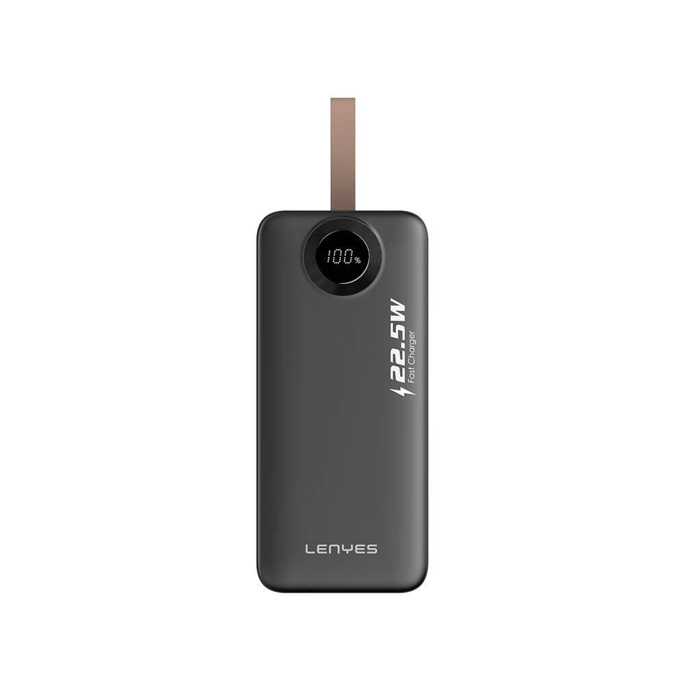 Lenyes PXD487D Dijital LED Göstergeli Type-C ve Lightning Kablolu Askılı Powerbank 22.5W 40.000mAh - 2