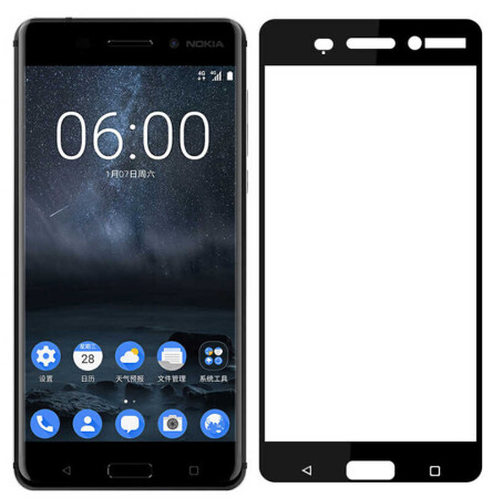 Nokia 3 Zore Ekranı Tam Kaplayan Düz Cam Koruyucu - 5