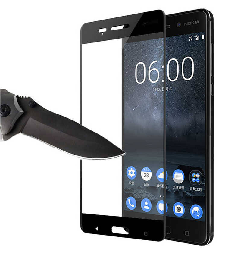 Nokia 3 Zore Ekranı Tam Kaplayan Düz Cam Koruyucu - 6