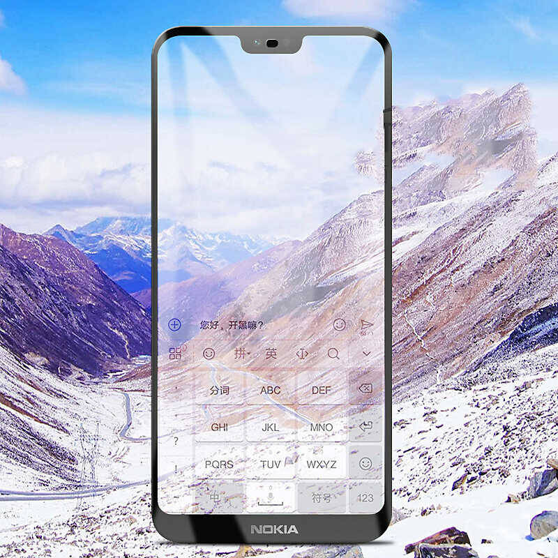 Nokia X6 Zore Kenarları Kırılmaya Dayanıklı Cam Ekran Koruyucu - 6