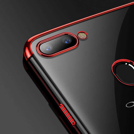 Oppo AX7 Kılıf Zore Dört Köşeli Lazer Silikon Kapak - 6