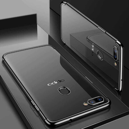 Oppo AX7 Kılıf Zore Dört Köşeli Lazer Silikon Kapak - 6