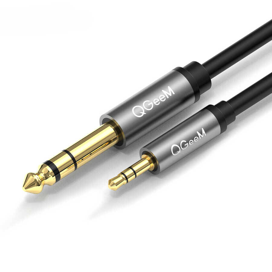 Qgeem QG-AU02 3.5mm To 6.35mm Aux Audio Kablo 1.5M - 3