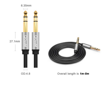 Qgeem QG-AU03 6.35mm Aux Audio Kablo 1M - 9