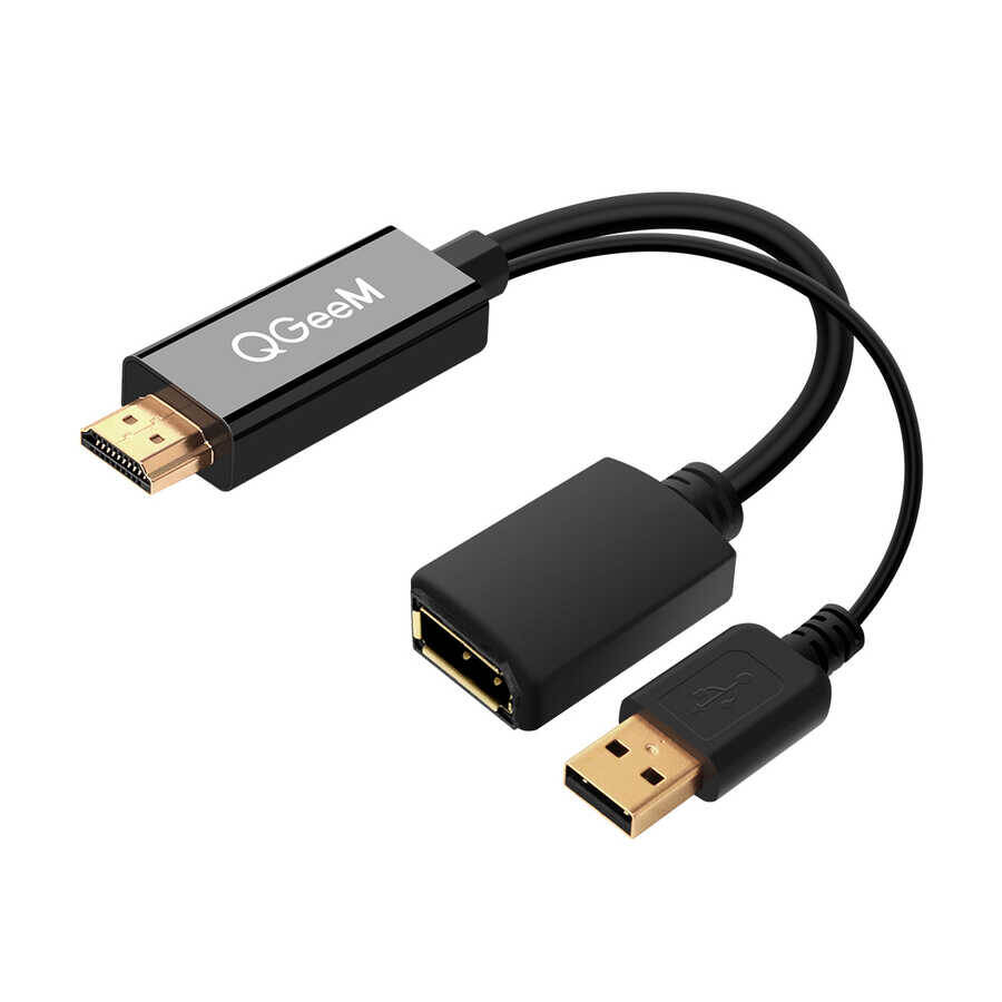 Qgeem QG-HD01 HDMI To Display Port Dönüştürücü - 2