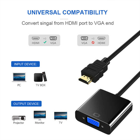 Qgeem QG-HD07 HDMI To VGA Dönüştürücü - 6