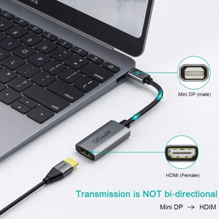 Qgeem QG-HD09 Mini Display Port To HDMI To Dönüştürücü - 5