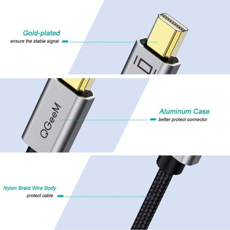 Qgeem QG-HD09 Mini Display Port To HDMI To Dönüştürücü - 7