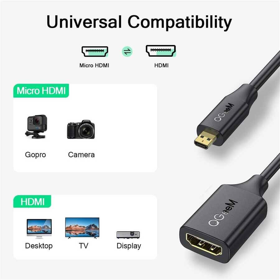 Qgeem QG-HD21 Micro HDMI Kablo - 4