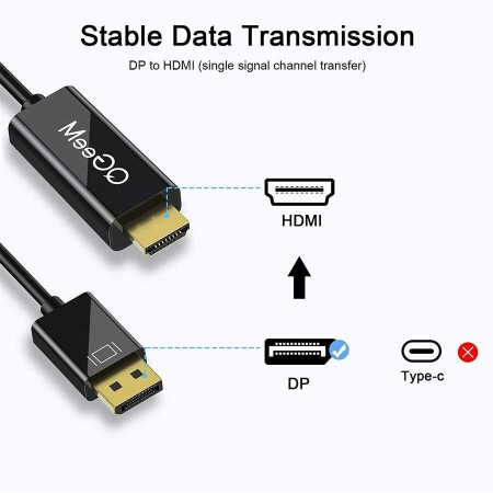 Qgeem QG-HD22 Display Port To HDMI Kablo - 6