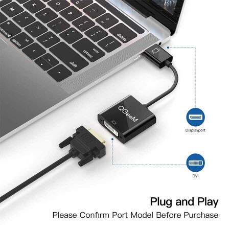 Qgeem QG-HD24 DVI To Display Port Dönüştürücü - 6