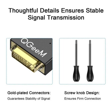 Qgeem QG-HD28 DVI To Display Port Kablo - 6