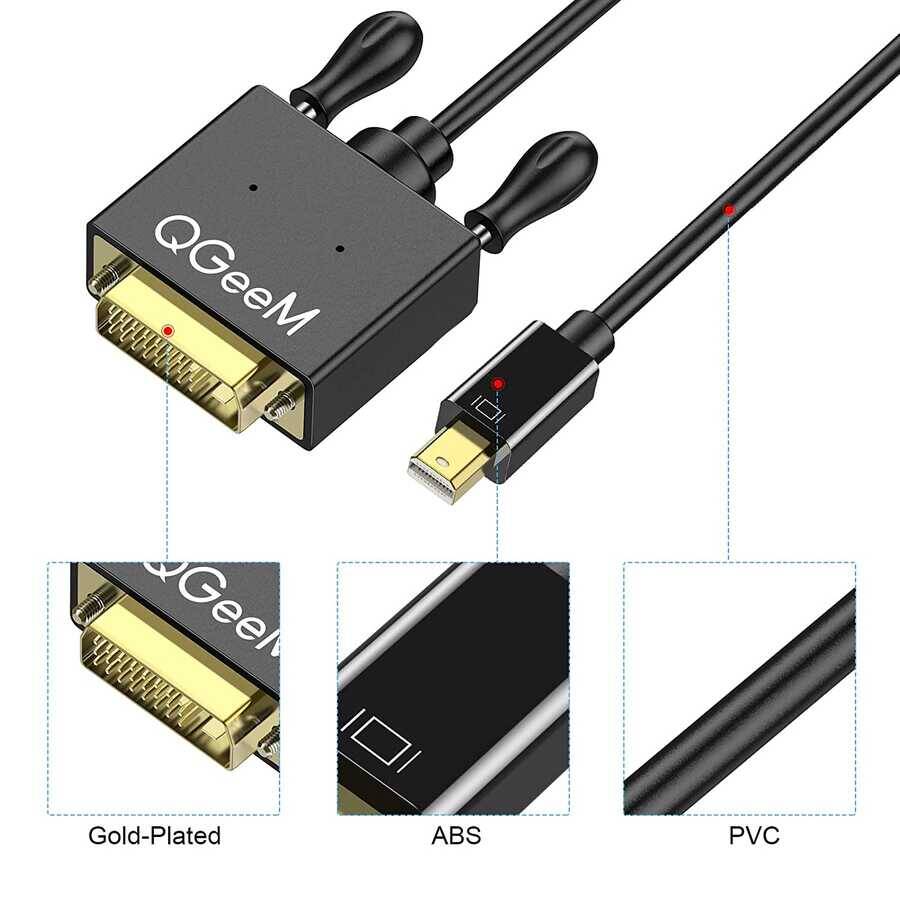 Qgeem QG-HD30 DVI To Mini Display Port Kablo - 8