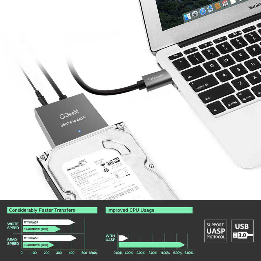 Qgeem QG-ST03 Harddisk Usb Dönüştürücü - 6