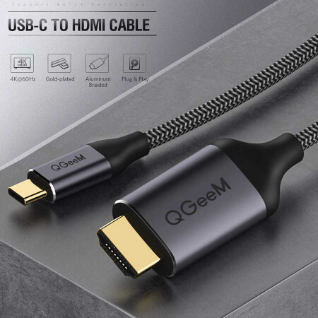 Qgeem QG-UA09 Type-C To HDMI Kablo 3M - 6