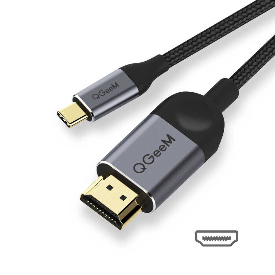 Qgeem QG-UA10 Type-C To HDMI Kablo - 1