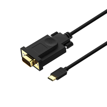 Qgeem QG-UA17 Type-C to VGA Adaptörü Yüksek Çözünürlüklü Dönüştürücü Kablo 1080p 60Hz 1.2 metre - 2