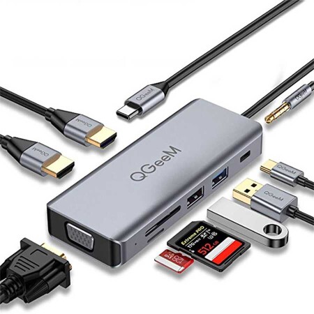 Qgeem QG-UH09 9 in 1 Usb Hub - 2