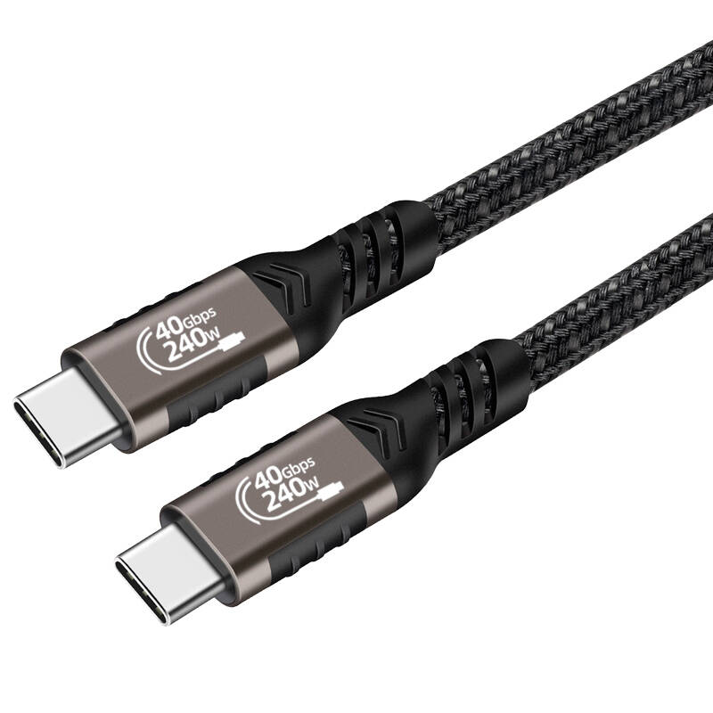 Qgeem QG01 Type-C to Type-C USB4 PD Data Kablosu 240W 40Gbps 8K60Hz 0.2 Metre - 51