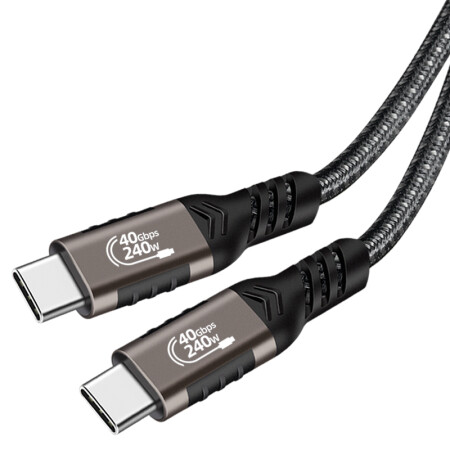 Qgeem QG01 Type-C to Type-C USB4 PD Data Kablosu 240W 40Gbps 8K60Hz 0.2 Metre - 52