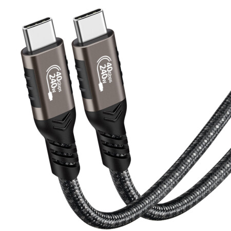 Qgeem QG01 Type-C to Type-C USB4 PD Data Kablosu 240W 40Gbps 8K60Hz 0.2 Metre - 53