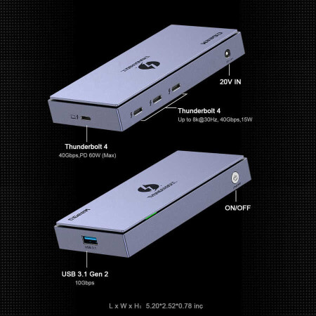 Qgeem T4803 Thunderbolt 4 Mini Dock - 3