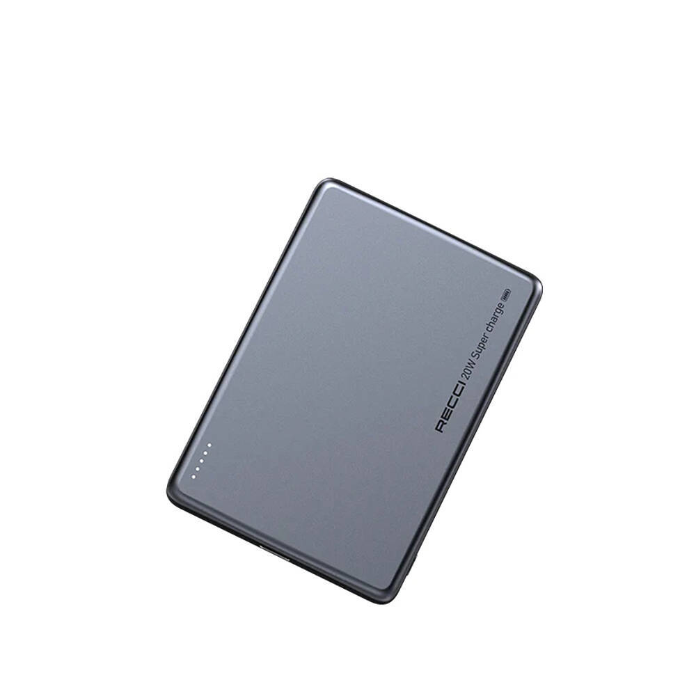 Recci RPB-W20 Taşınabilir Wireless Şarj ve PD Hızlı Şarj Özellikli Powerbank 15W 4900mAh - 4