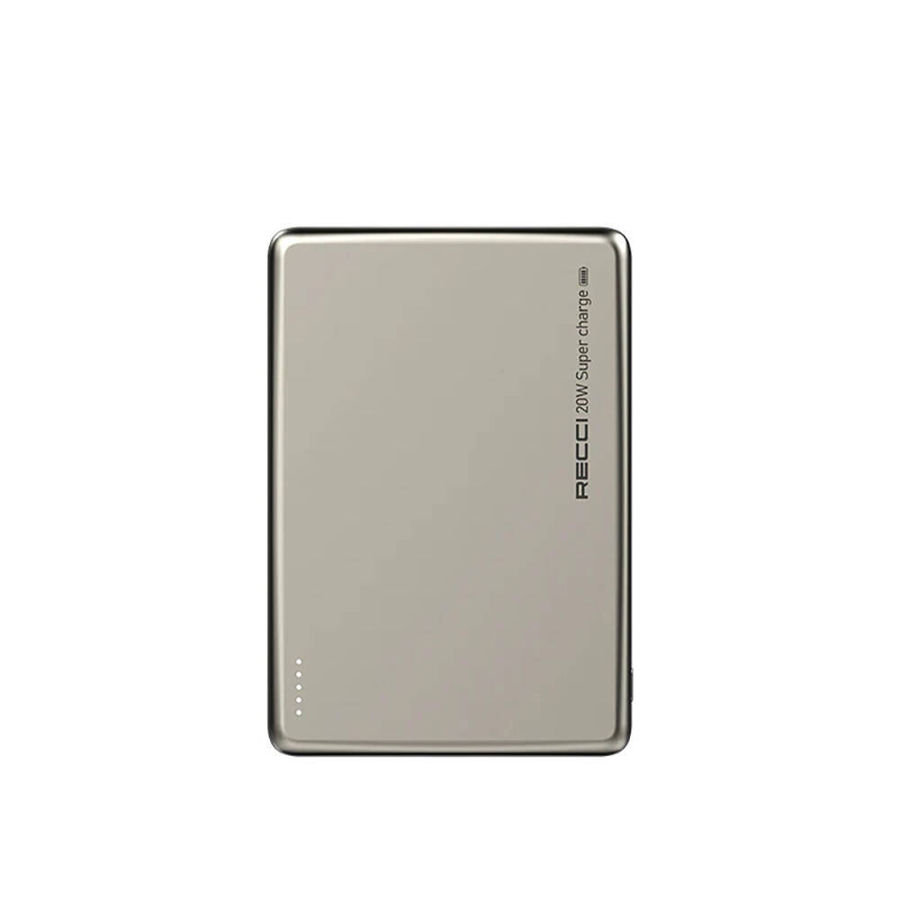 Recci RPB-W20 Taşınabilir Wireless Şarj ve PD Hızlı Şarj Özellikli Powerbank 15W 4900mAh - 1