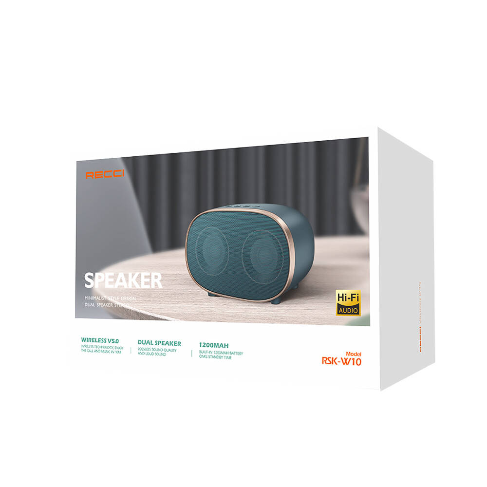 Recci RSK-W10 TFAUX Hi-Fi Wireless Bluetooth 5.0 Speaker Hoparlör 3W 1200mAh - 6