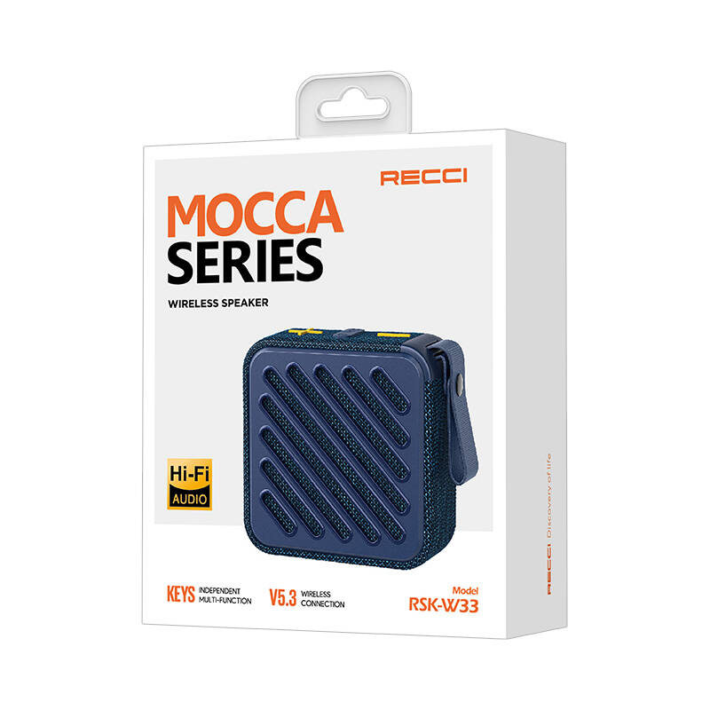 Recci RSK-W33 Mocca Serisi TFAUXUSB Askılı Akıllı Wireless Bluetooth 5.3 Speaker Hoparlör - 11