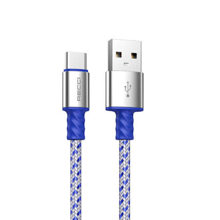 Recci RTC-N33C Instant Serisi USB-A to Type-C 3A Hızlı Şarj Özellikli Şarj ve Data Kablosu 2M - 1