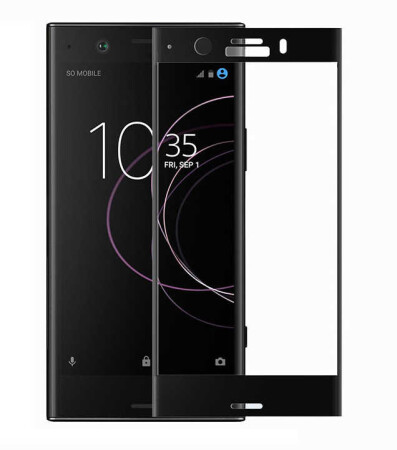 Sony Xperia XZ1 Zore Ekranı Tam Kaplayan Düz Cam Koruyucu - 4