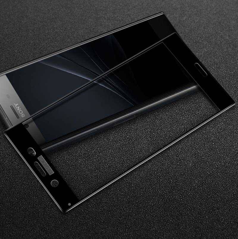 Sony Xperia XZ1 Zore Ekranı Tam Kaplayan Düz Cam Koruyucu - 8