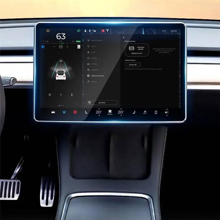 Tesla Model Y Zore Araç Multimedya Temperli Cam Ekran Koruyucu - 6