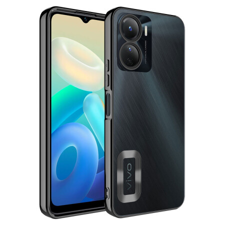 Vivo Y16 Kılıf Kamera Korumalı Logo Gösteren Zore Omega Kapak - 8