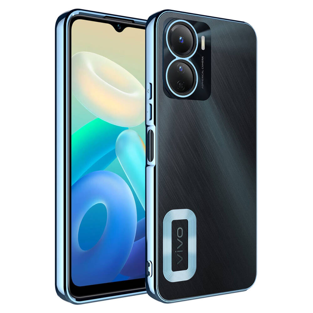 Vivo Y16 Kılıf Kamera Korumalı Logo Gösteren Zore Omega Kapak - 5