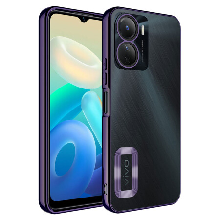 Vivo Y16 Kılıf Kamera Korumalı Logo Gösteren Zore Omega Kapak - 2