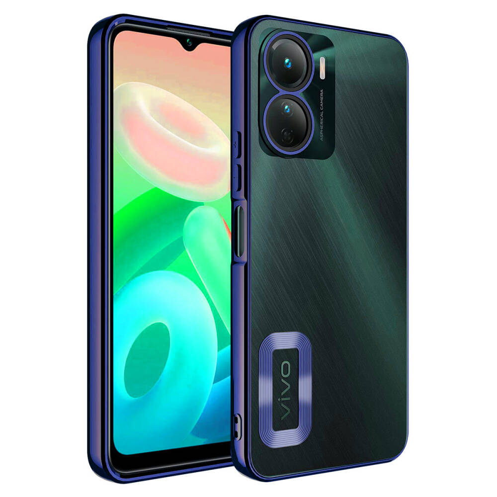 Vivo Y16 Kılıf Kamera Korumalı Logo Gösteren Zore Omega Kapak - 1