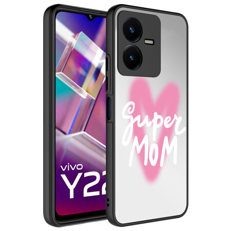 Vivo Y35 Kılıf Aynalı Desenli Kamera Korumalı Parlak Zore Mirror Kapak - 7