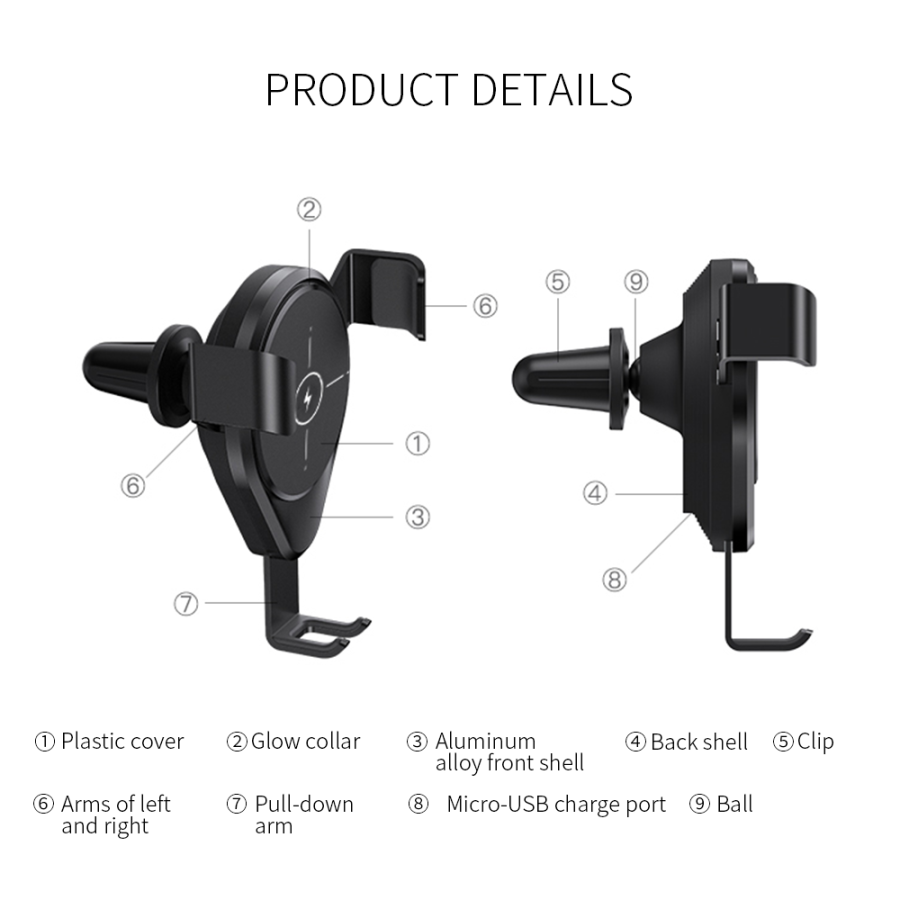 Voero X9 Wireless Araç Telefon Tutucu - 4