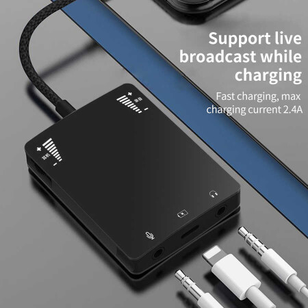 Wiwu 3 in 1 Live Broadcast Lightning Ses Adaptörü - 6