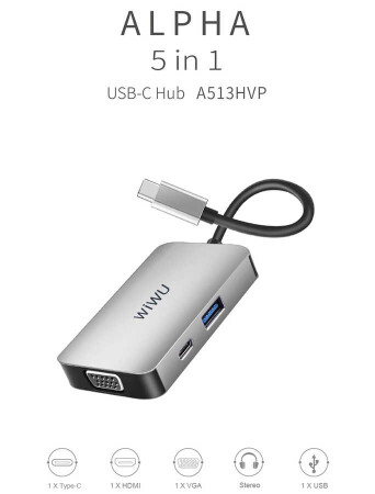 Wiwu Alpha 513HVP Type-C VGA Adaptörü - 6