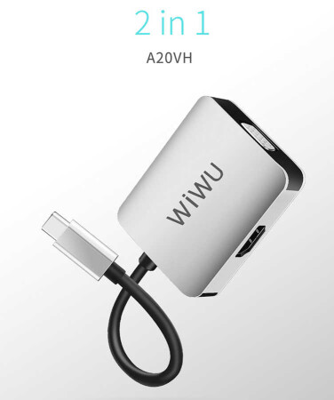 Wiwu Alpha A20VH 2 in 1 Type-C Hub - 4