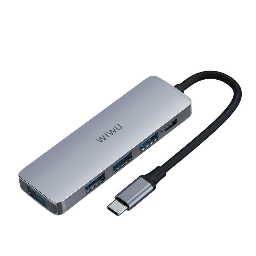 Wiwu Alpha A541BC 5 in 1 Type-C Hub 60W Pd Şarj Destekli Usb Çoğaltıcı - 2