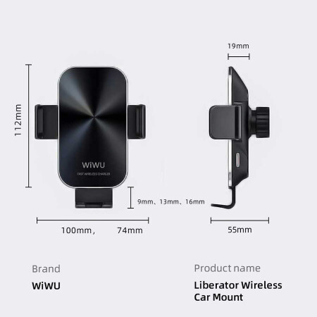 Wiwu CH-307 Liberator Wireless Charging Mount Araç Telefon Tutucu - 8