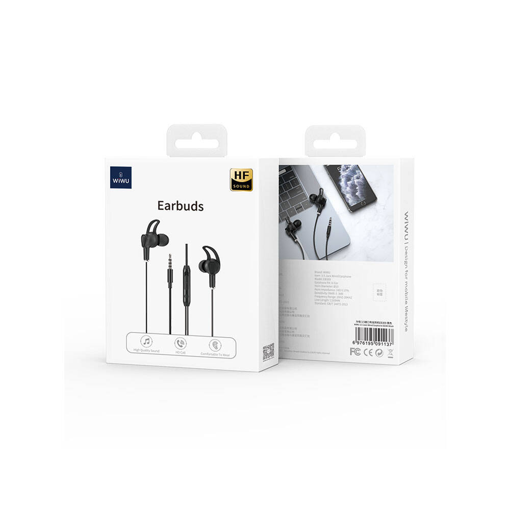 Wiwu EB309 Hi-Fi Ses Kaliteli 3.5mm Kulakiçi Kulaklık - 3