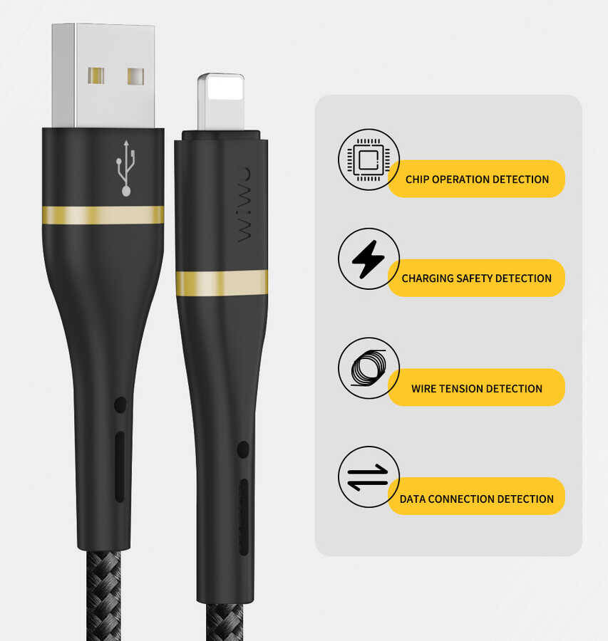 Wiwu ED-105 2 in 1 USB A- Type-C to Lightning Elite Data Kablo - 10