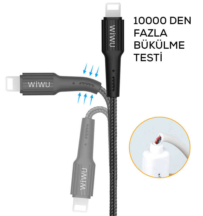 Wiwu G30 Gear Charging Lightning Kablo - 7