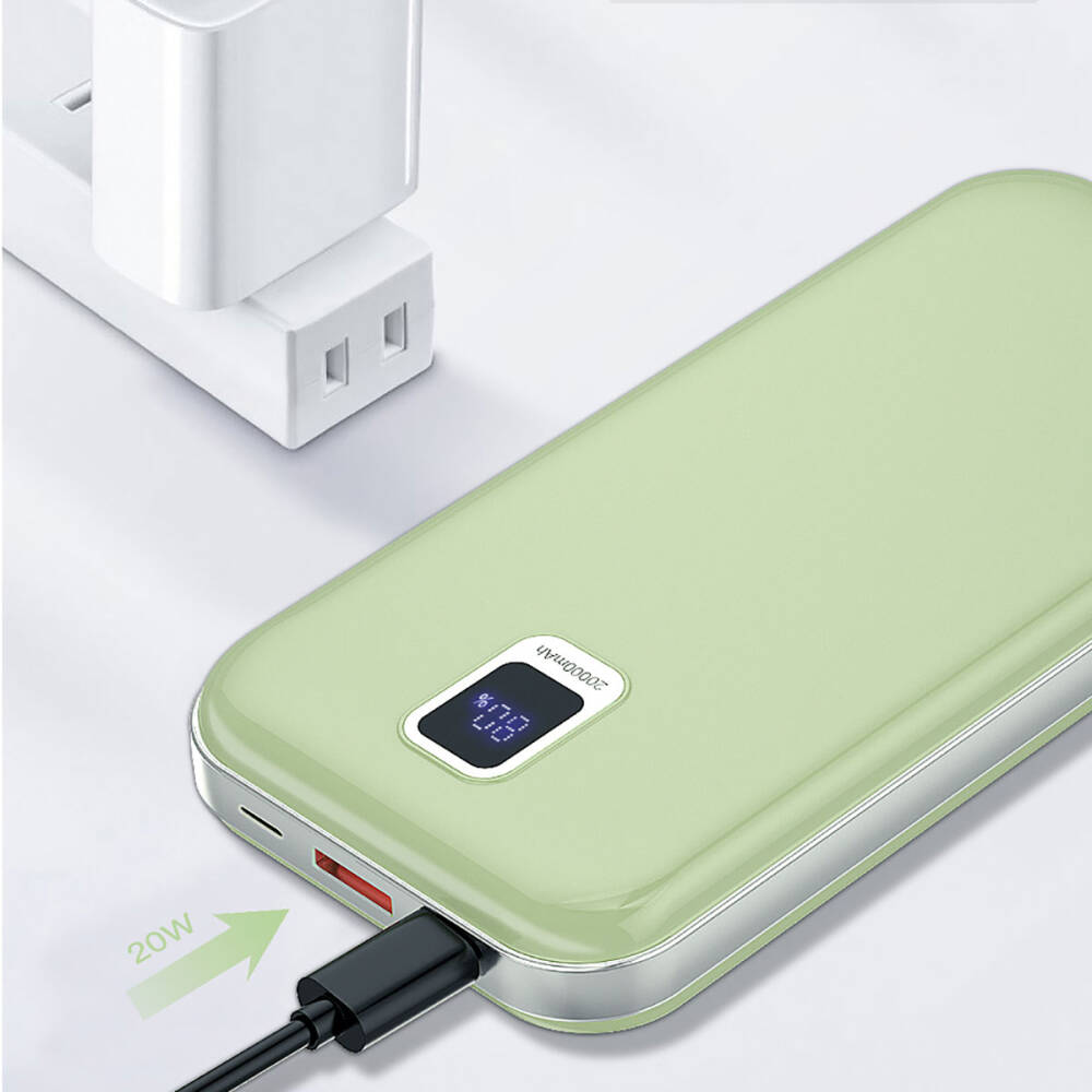 Wiwu JC-16 LED Ekranlı Li-Polimer Aşırı Akım Korumalı Taşınabilir Powerbank PD 20W 10000mAh - 7