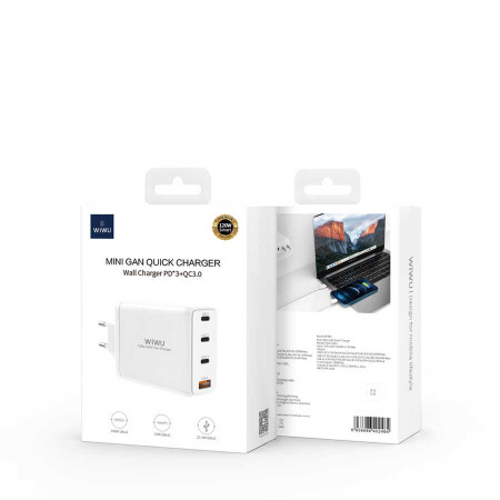 Wiwu TR257-AEU Mini Gan Tech 120W Power Adaptör - 10